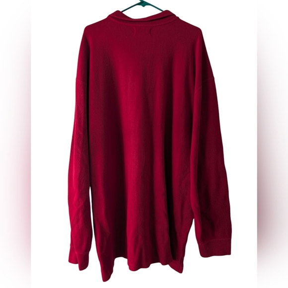 Polo by Ralph Lauren Men's Red Quarter-Zip Sweater 2XLT - Picture 3 of 3